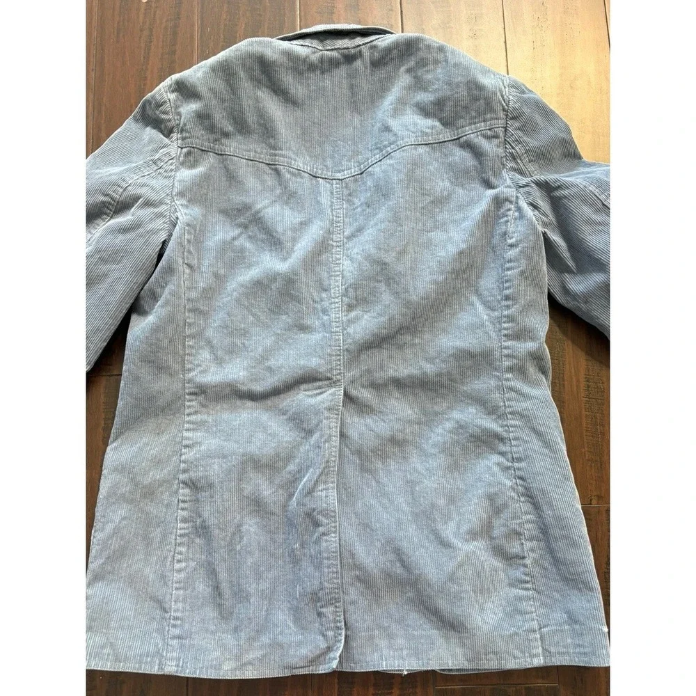 Sears The Mens Store Blazer Mens 40R Blue Corduroy Sport Coat  Vintage Jacket